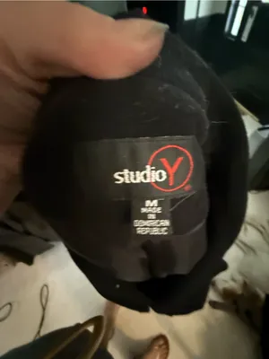 Studio Y Black Wool Trench Coat thumbnail 2