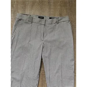 Jones New York Gingham Check Grace Ankle Pants Black White Size 10 Preppy Office thumbnail 4