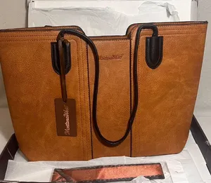 Montana West Tote Bags Women's Top Handle Satchel Purses Brown thumbnail 1