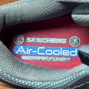 Skechers Work Shoes Womens Size 7 Blue Gray Composite Safety Toe Memory Foam PPE thumbnail 6