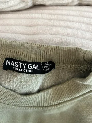 Nasty Gal Olive Green Crewneck Sweatshirt thumbnail 5