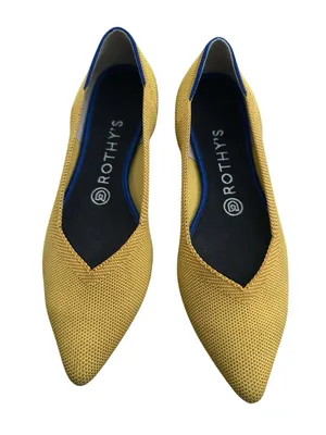 Rothy’s The Point Flats RETIRED Marigold Yellow Classic Women’s Size 8 Ballet thumbnail 1