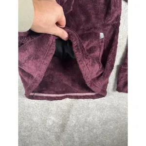 The North Face Women's Small Sherpa Fleece Pullover Sweater Purple 1/4 Zip‎ Soft thumbnail 6