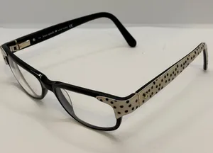 Kate Spade Eyeglasses Frames Only Alease 0X55 135 black white polkadot signature thumbnail 1
