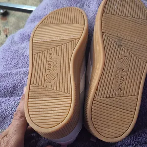 Justice Gray and Pink Platform Sneakers with Gum Sole thumbnail 5