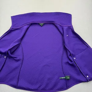 Lauren Ralph Lauren Purple Quilted Mock Neck Full Zip Vest XL 4700429386 thumbnail 9