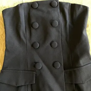 Bianca and Bridgett - Blazer Style Strapless Corset Top in Black thumbnail 2