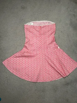 NWT Vintage 90s/Y2K Deadstock Strapless Pink and White Dress Size Medium thumbnail 2
