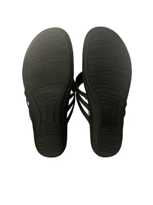 Vionic Alta Toe Post Sandals Black Leather Cream Thong Comfort Shoes 8.5M thumbnail 9