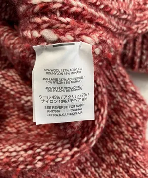 J. Crew Marbled Cherry Wool Blend Turtleneck Sweater thumbnail 7