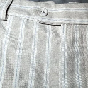 New 7 For All Mankind Womens Size 6 Beige Striped Wide Leg Trouser Pants Work thumbnail 7