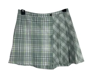 90s Y2K Inspired Sage Green Plaid University Academia Skort S thumbnail 1