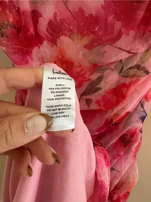 Lulus Blossoming Excellence Pink Floral Mesh Ruched Midi Dress Size Medium Party thumbnail 11