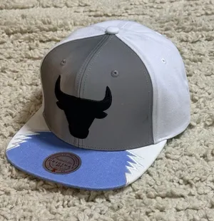 New Mitchell & Ness Chicago Bulls White Day 5 Snapback Hat thumbnail 1