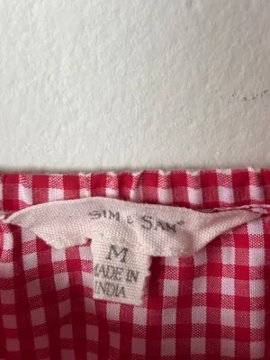 Sim and Sam Red Checkered Dress - Size Medium thumbnail 6