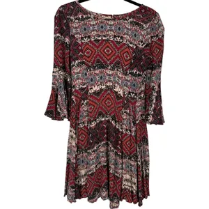 Anthropologie‎ Holding Horses Boho Print Bell Sleeve Mini Dress Size XS Western thumbnail 3