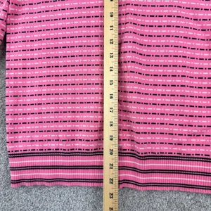 Alexandra Bartlett Tank Cardigan Set Pink Striped Cotton Size M Y2K Coquette thumbnail 5