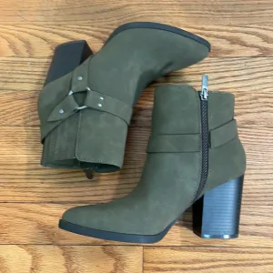 Indigo Rd ankle moto‎ booties block heel green size 7.5 thumbnail 5