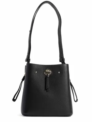 Kate Spade New York Marti Small Leather Bucket Bag Shoulder Bag in Black thumbnail 1