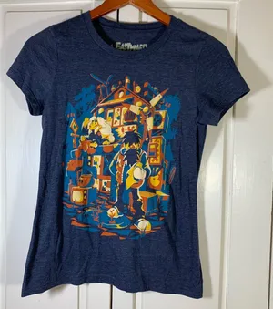Eastward Fangamer Graphic T-Shirt Womens XS Heather‎ Navy Blue John Sam Pixpil thumbnail 1