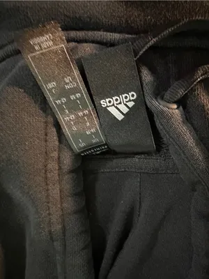 Adidas Black Logo Hoodie - Unisex Pullover Sweatshirt thumbnail 6
