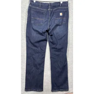 Carhartt Womens‎ Rugged Flex Loose Fit Straight Leg Jeans 14 Regular Dark Wash thumbnail 4