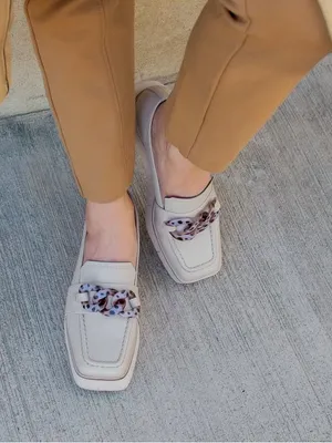 Naked Feet Mauve Platform Loafers with Chain Detail thumbnail 2