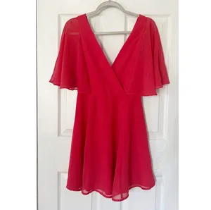 ASOS Red V Neck Mini Dress thumbnail 4