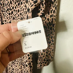 NWT Free People Daria Lepoard Cheetah Print Dress Duster Jacket Size Small thumbnail 4
