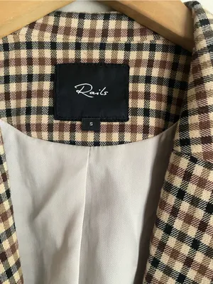Rails Chelsea Plaid Blazer In Cafe Check thumbnail 6