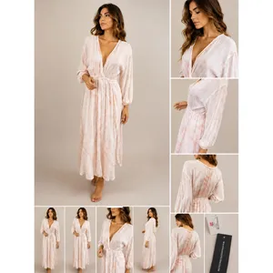 South Boutique Pink & White Maxi Dress Cruise / Beach Wear‎ Sz S Nwt thumbnail 2