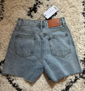 Princess Polly Criss-Cross Jean shorts thumbnail 3