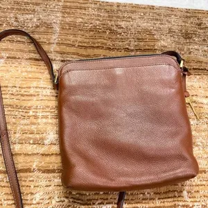 Fossil cow hide leather cross body bag / purse thumbnail 2