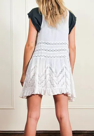 Free Country Free People || Voile and Lace Trapeze Slip dress thumbnail 4