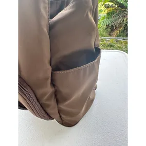 AmeriBag Zena Chocolate Brown Nylon Integrated Organizer Hobo Shoulder Bag thumbnail 5