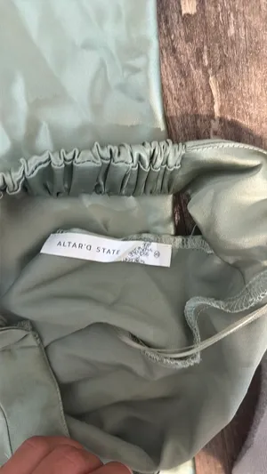 Altard state size xs sage green strapless maxi dress thumbnail 2