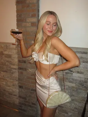 Revolve champagne two piece skirt set  thumbnail 1