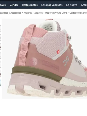On Cloudtrax Rose/Ivory hiking sneakers thumbnail 2