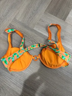 Dippin Daisys Orange Bikini Top Large thumbnail 4