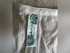 Free People Vintage‎ Dusty Pink Gauzy Semi Sheer Button Up Blouse Shirt thumbnail 4