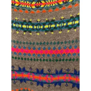 American Eagle Outfitters Neon Fair Isle Wool Blend Sweater preppy Womens M boho thumbnail 7