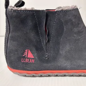 L.L. Bean suede gray lined pull-on ankle boots women size 8 M thumbnail 7