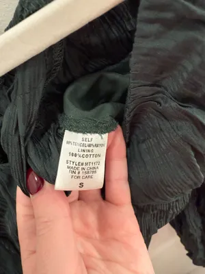 12th Tribe Dark Green Tie-Back Crop Top Size Small thumbnail 5