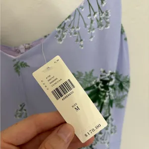 NEW Larke x Anthropologie Garden Party Lilac Purple Swing Mini Dress - Size M thumbnail 7