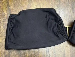 NWT Andie Swim Black The Scala Strapless Swimsuit Top Size Medium thumbnail 5