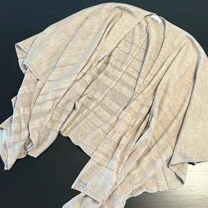 Calvin Klein Womens Knit Wrap Shawl Blanket‎ Cardigan Tan Beige One Size thumbnail 1