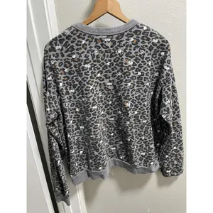 Stüssy Leopard Print Dice Crewneck Women's Size L thumbnail 4