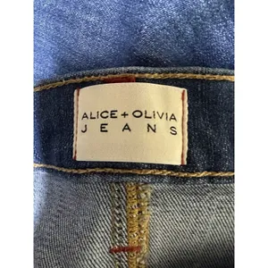 Alice + Olivia Good High‎ Rise Skinny Crop Ankle Tie Jeans Heart & Soul Size 28 thumbnail 9