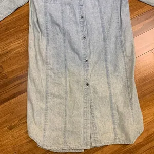 Vintage Jag‎ Denim Dress Womens Small Blue Long Sleeve Button Front Light Wash thumbnail 4