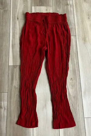 Size Large, Viscose, Rust, Colored Abercrombie And Fitch Pants thumbnail 1